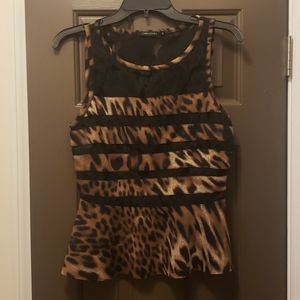 Leopard & lace Blouse